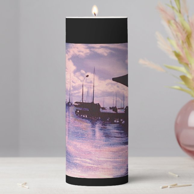 Harbor of Fort de France Pillar Candle (In Situ)