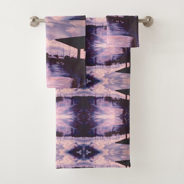 Harbor of Fort DeFrance Bath Towel Set (Insitu)
