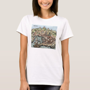 Harbor Of Genoa In Color, 1493 T-Shirt