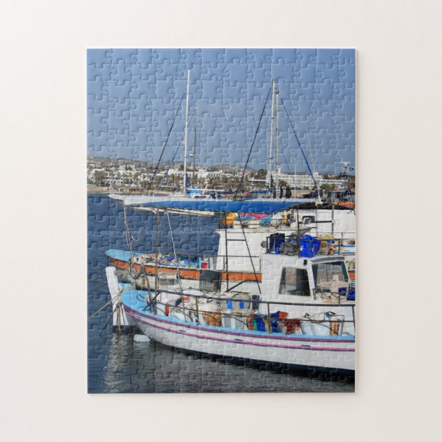Harbor of Paphos Jigsaw Puzzle (Vertical)