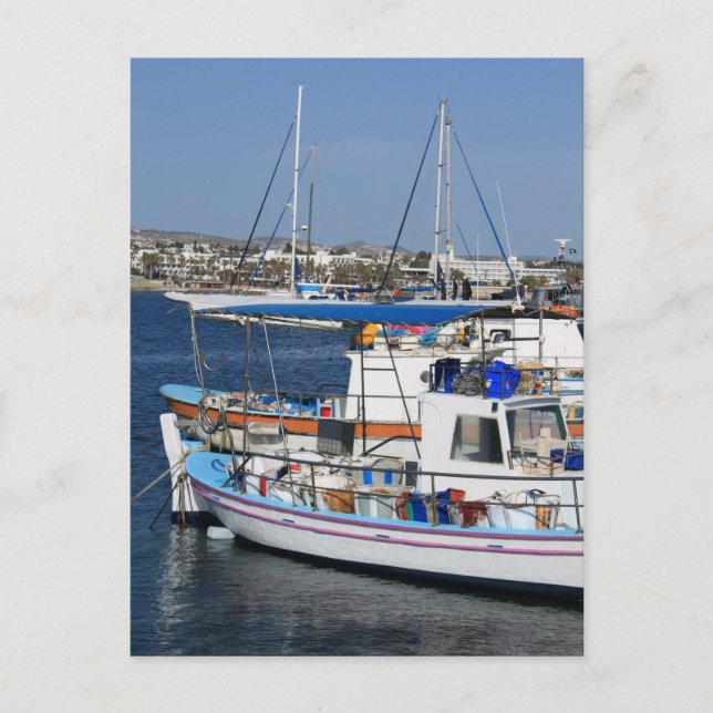 Harbor of Paphos Postcard (Front)