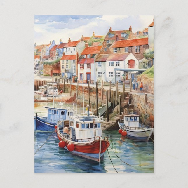 Harbor On A Sunny Day Postcard (Front)