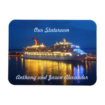 Harbor Reflections Sml. Stateroom Door Marker Magnet by CruiseReady at Zazzle