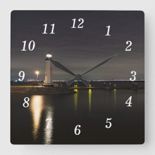 Harbor Rockwall Lighthouse Wall Clock