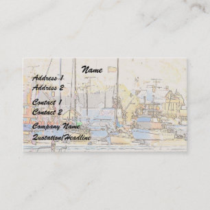 Harbor/Sailboats Business Card