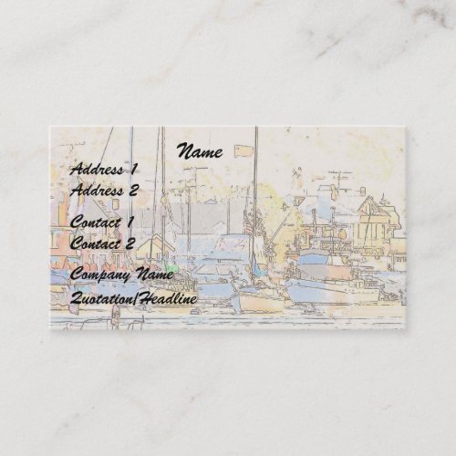 Harbor/Sailboats Business Card