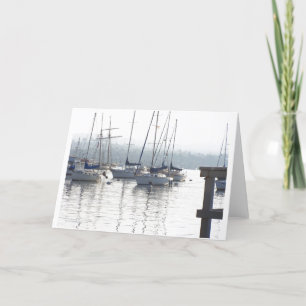 Harbor Sailboats Card