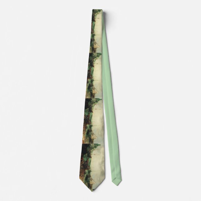 Harbor scene by Adam Willaerts  Neck Tie (Front)