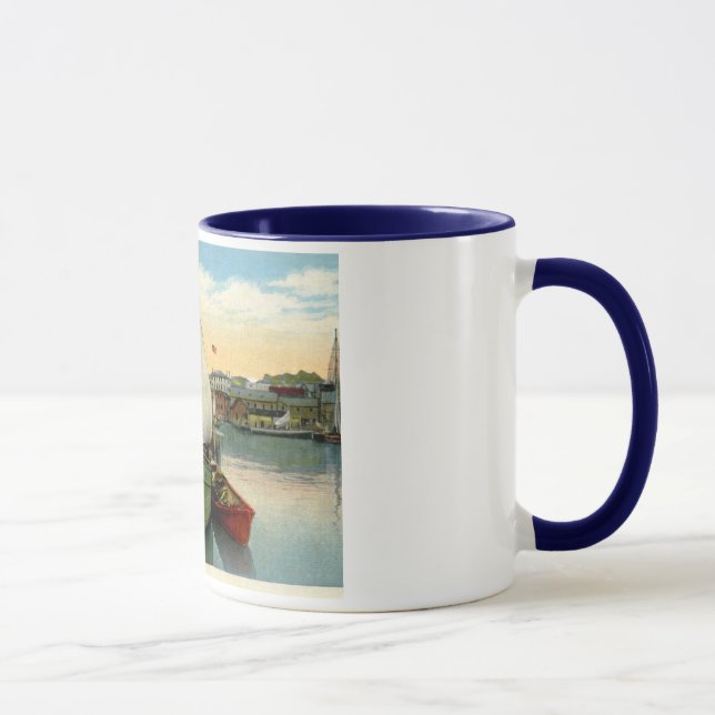 Harbor Scene, Gloucester, MA Vintage Mug (Right)