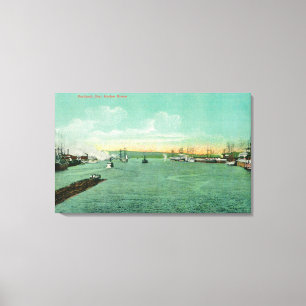 Harbor Scene in Portland, Oregon 2 Canvas Print