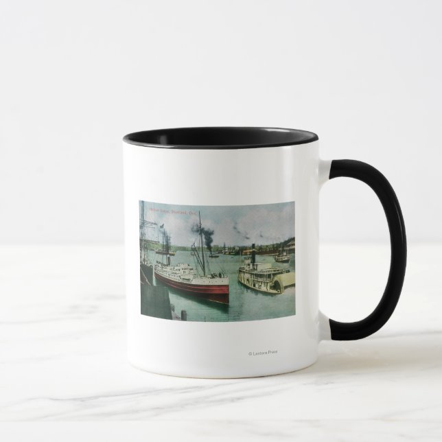 Harbor Scene in Portland, Oregon Mug (Right)