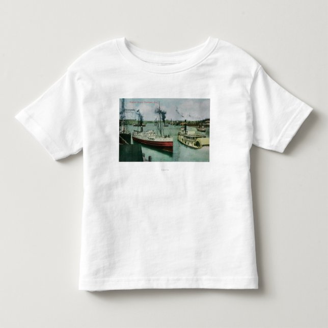 Harbor Scene in Portland, Oregon Toddler T-shirt (Front)