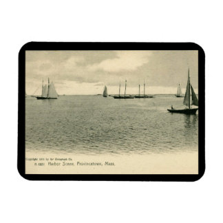 Harbor Scene, Provincetown, MA 1905 Vintage Magnet
