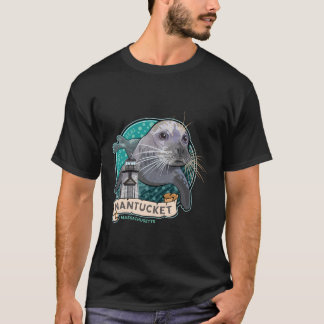 Harbor Seal And Brant Lighthouse Nantucket Massach T-Shirt