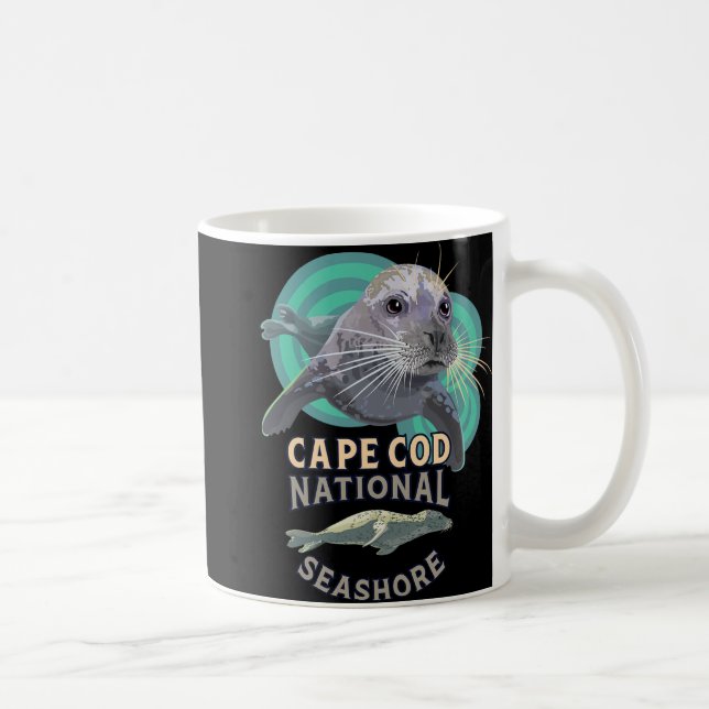 Harbor Seal At Cape Cod National Seashore Beach So Coffee Mug (Right)