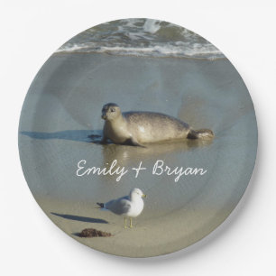 Harbor Seal at La Jolla California Paper Plates