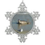 Harbor Seal at La Jolla California Snowflake Pewter Christmas Ornament