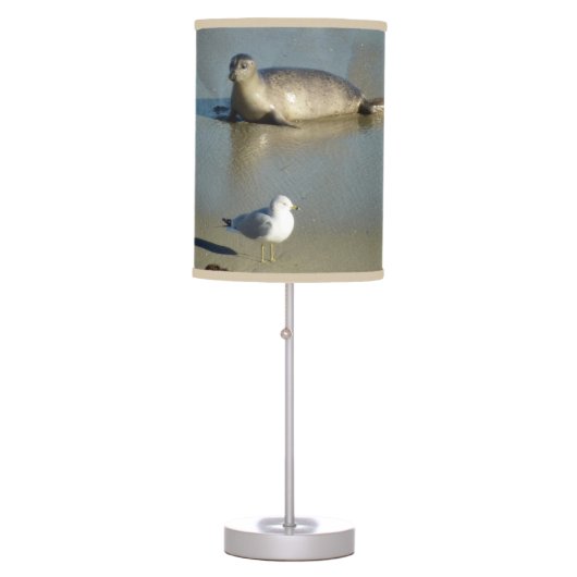 Harbor Seal at La Jolla California Table Lamp (Front)