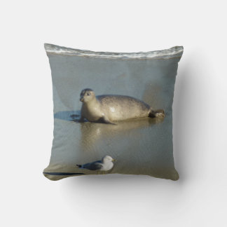 Harbor Seal at La Jolla California Throw Pillow
