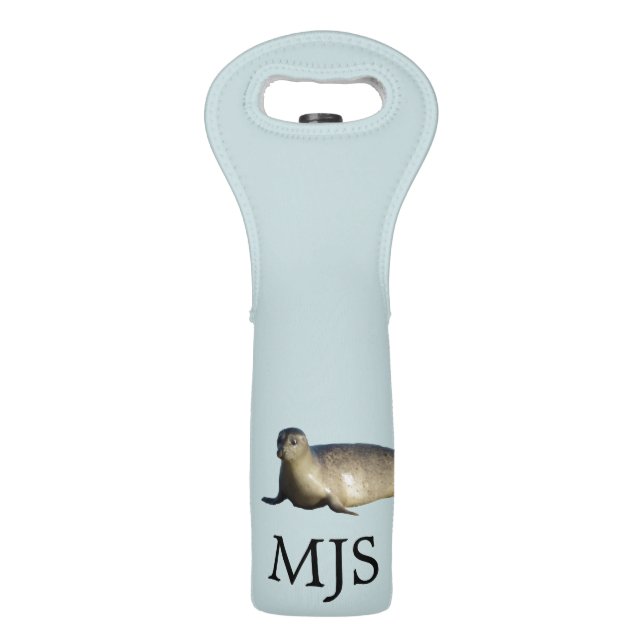 Harbor Seal at La Jolla California Wine Bag (Front)