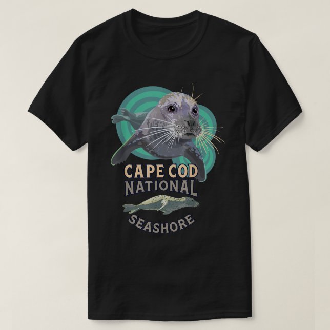Harbor Seal - Cape Cod National Seashore Beach Sou T-Shirt (Design Front)