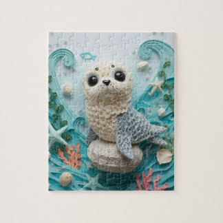 Harbor Seal Pup Paper Quilling Jigsaw Puzzle