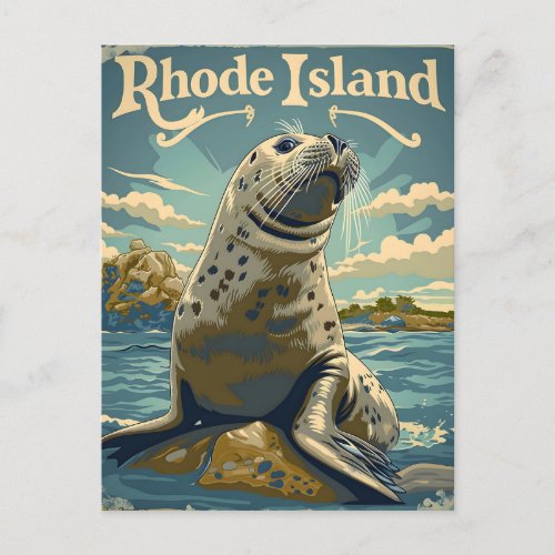Harbor Seal Rhode Island Postcard