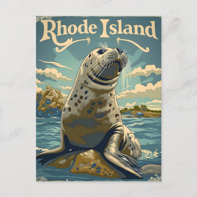 Harbor Seal Rhode Island Postcard (Front)