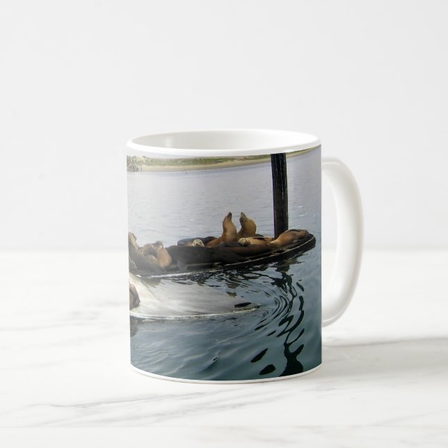 Harbor Seals, Morro Bay, California Coffee Mug (Front Right)