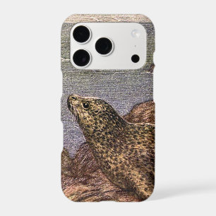 Harbor Seals, Vintage Marine Life Ocean Animals iPhone 17 Pro Case