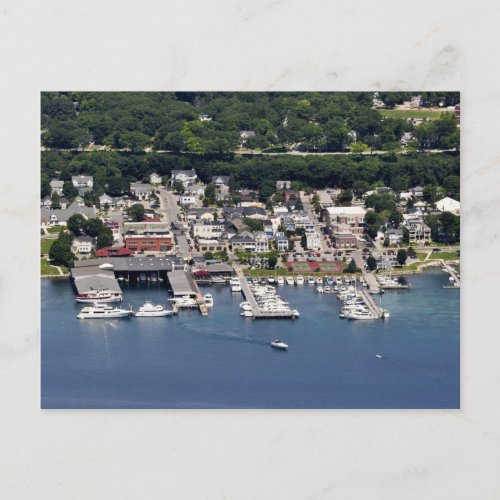 Harbor Springs Michigan city marina Postcard