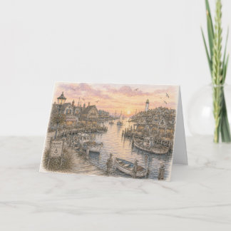 Harbor Sunset Card