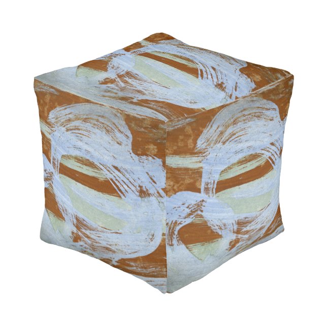 Harbor Sunset Pouf (Angled Front)