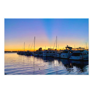 Harbor Sunset San Diego, California Photo Print