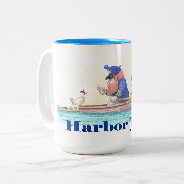 Harbor Tour Two-Tone Coffee Mug (Front Left)