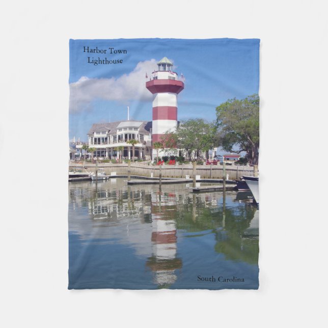Harbor Town Lighthouse fleece blanket (Front)