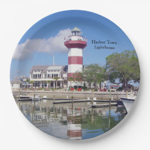 Harbor Town Lighthouse paper plate