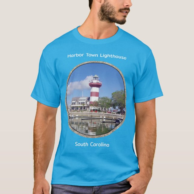 Harbor Town Lighthouse shirt white lettering (Front)