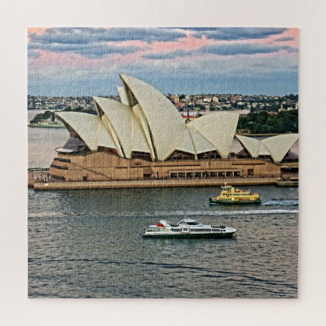 Harbor Traffic - Sydney Opera House - 20x20-676 pc Jigsaw Puzzle (Vertical)