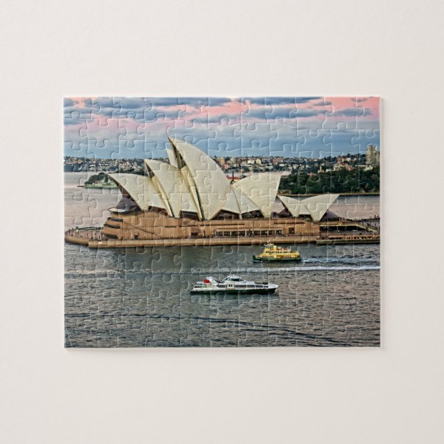 Harbor Traffic - Sydney Opera House - 8x10 -110 pc Jigsaw Puzzle (Horizontal)