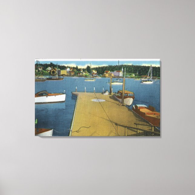 Harbor View from East Side of Yacht Club Canvas Print (Front)