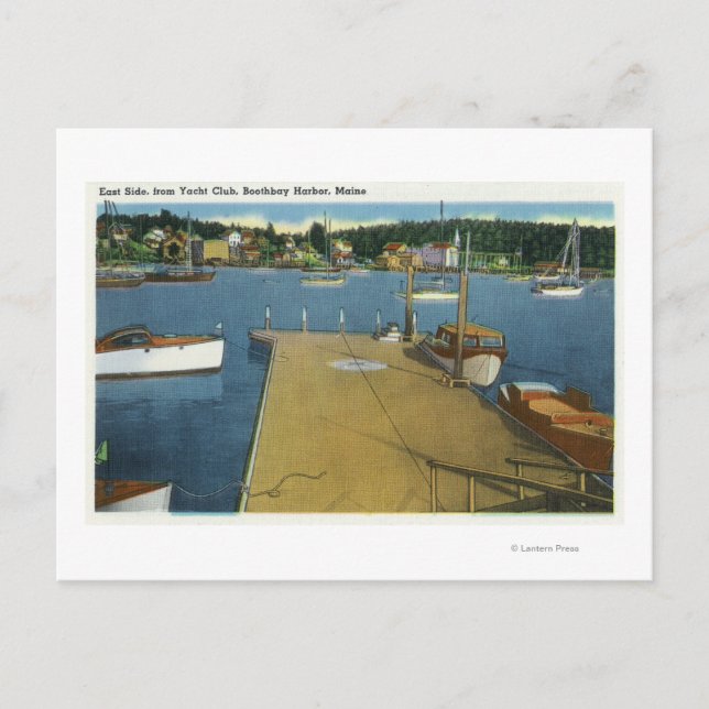 Harbor View from East Side of Yacht Club Postcard (Front)