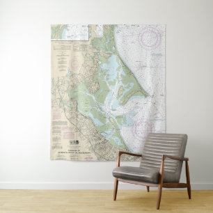 Harbors of Plymouth, Kingston and Duxbury Chart Tapestry