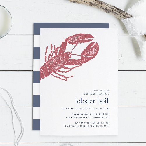 Harborside  Lobster Boil or Bake Invitation