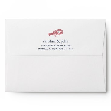 Harborside | Nautical Lobster 5x7 Return Address Envelope Harborside | Nautical Lobster 5x7 Return Address Envelope