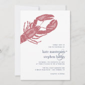 Harborside | Nautical Lobster Wedding Invitation (Front)