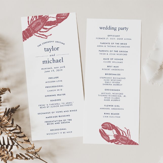 Harborside Wedding Ceremony Program (Creator Uploaded)