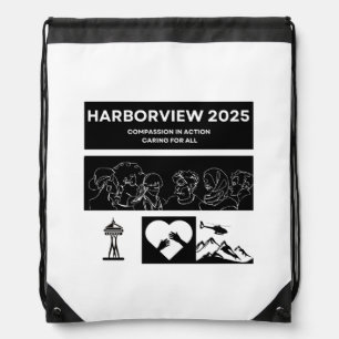 Harborview Nurses Week 2025 Clear Drawstring Bag