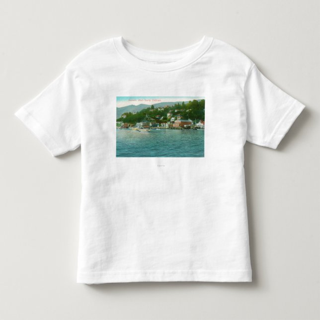 Harborview with Yachts and Sail Boats Toddler T-shirt (Front)
