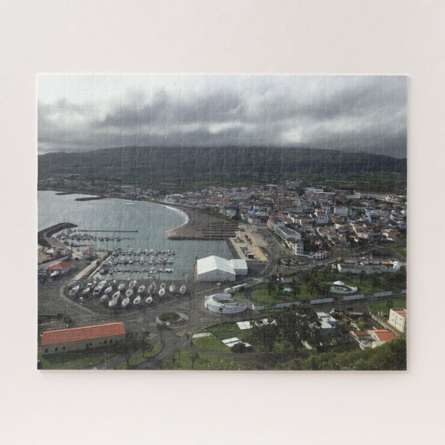 Harbour and coastline of Terceira Azores  Jigsaw Puzzle (Horizontal)